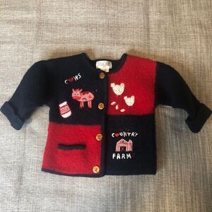 Country Farm Cows Wool Sweater